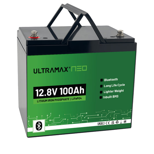 ULTRAMAX Neo 12V 100Ah Lithium Battery (LiFePO4) with Bluetooth