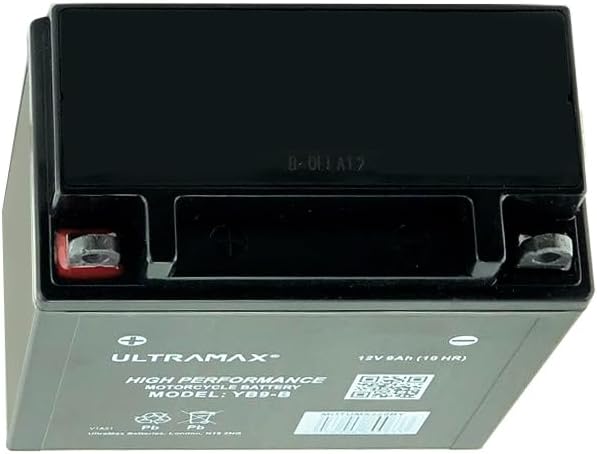 UltraMax 12V 9Ah YB9-B versiegelte AGM-Motorradbatterie