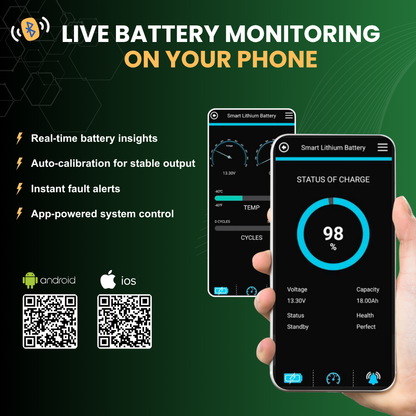 ULTRAMAX Neo 12V 100Ah Lithium Batterie (LiFePO4) Europäische DIN H8/L5 Größe mit Bluetooth