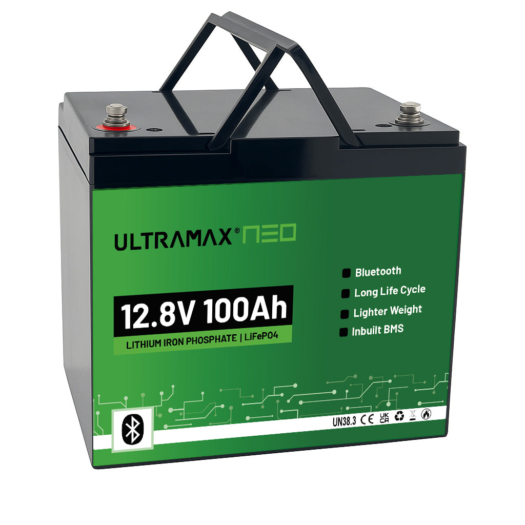 ULTRAMAX Neo 12V 100Ah Lithium Battery (LiFePO4) with Bluetooth