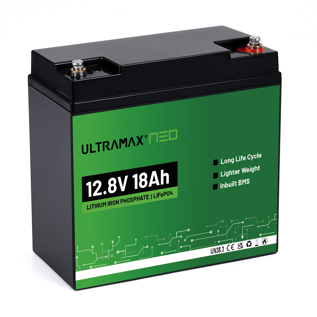 ULTRAMAX Neo 12V 18Ah Lithium Battery (LiFePO4)