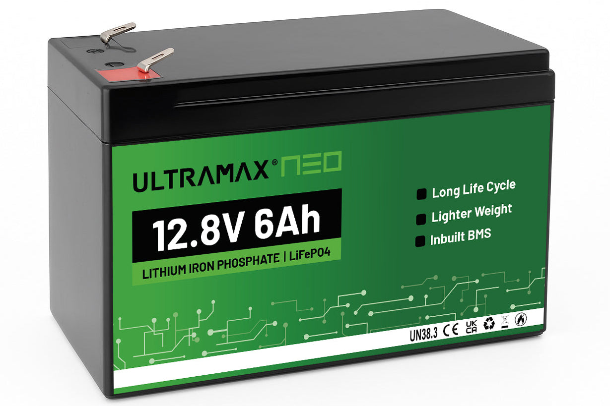 ULTRAMAX Neo 12V 6Ah Lithium Battery (LiFePO4)