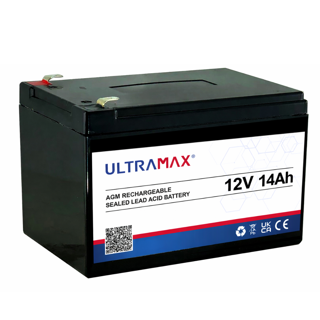 UltraMax 12V 14Ah, NP14-12 Versiegelte Blei-Säure-Batterie