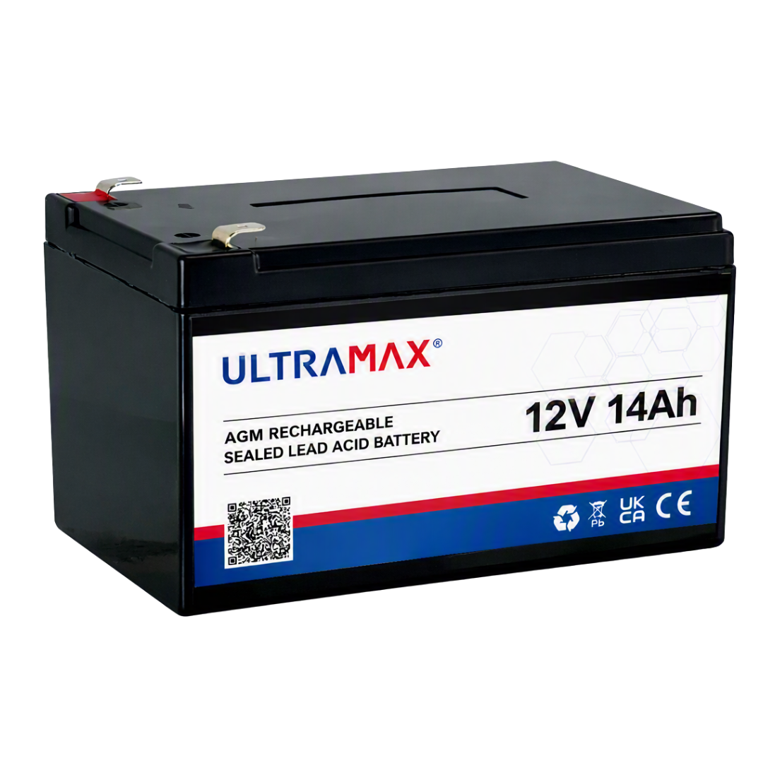 UltraMax 12V 14Ah, NP14-12 Versiegelte Blei-Säure-Batterie