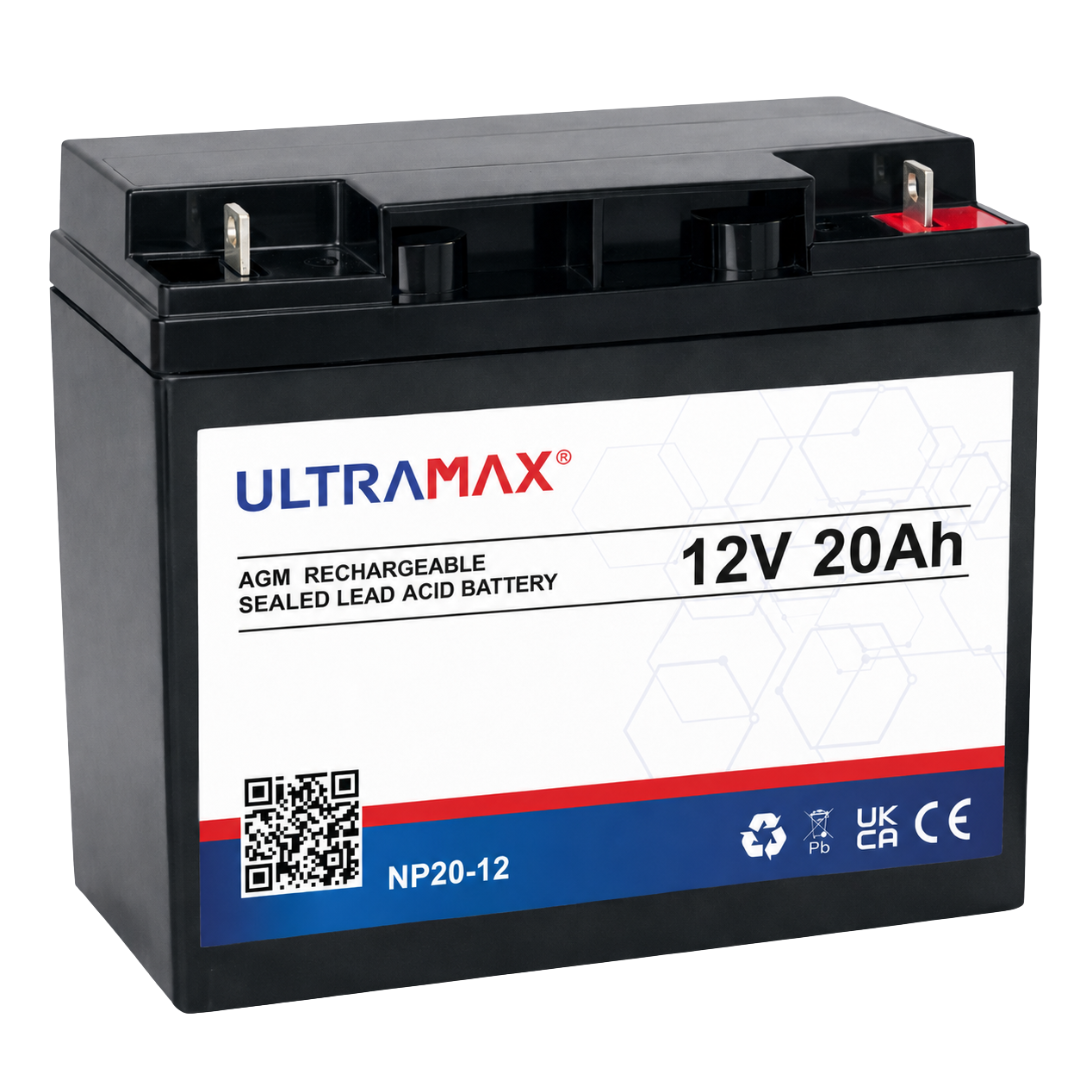 UltraMax 12V 20Ah, NP20-12 Blei-Säure-Akku (versiegelt)