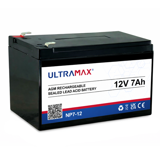 UltraMax 12V 7Ah, NP7-12 Bleiakku (versiegelt)