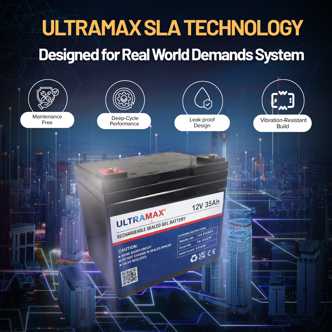 UltraMax 12V 35Ah, NPG35-12 Versiegelte Gelbatterie