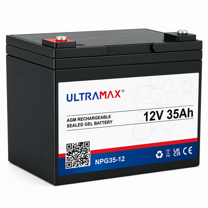 UltraMax 12V 35Ah, NPG35-12 Versiegelte Gelbatterie
