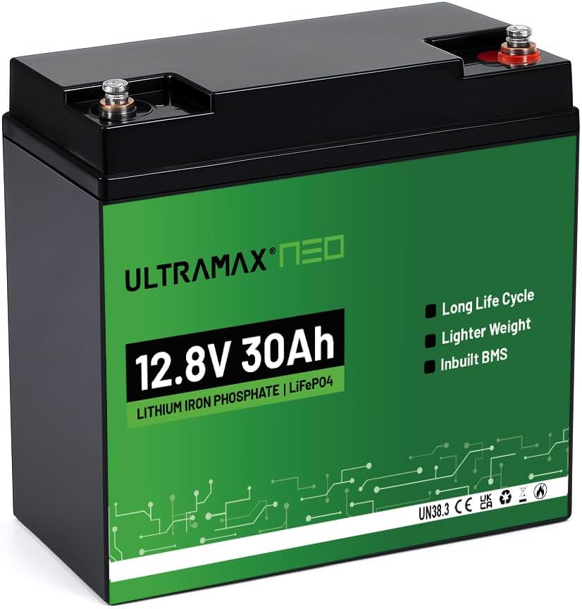 Ultramax Neo 12.8V 30Ah LiFePO4 Lithium Battery