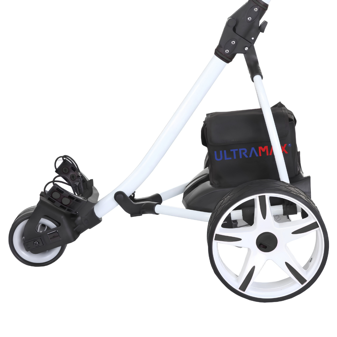 Ultramax Elektrischer Golftrolley mit Lithium-Akku & Ladegerät | 27 Loch | 100 £ kostenloses Zubehör
