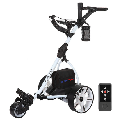 Ultramax Elektrischer Golftrolley mit Lithium-Akku & Ladegerät | 27 Loch | 100 £ kostenloses Zubehör