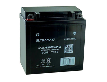 UltraMax 12V 9Ah YB9-B versiegelte AGM-Motorradbatterie