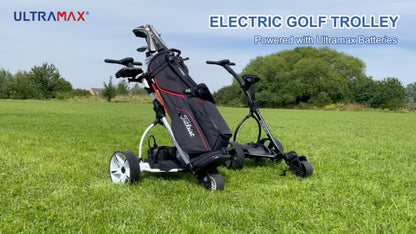 Ultramax Elektrischer Golftrolley mit Lithium-Akku & Ladegerät | 27 Loch | 100 £ kostenloses Zubehör