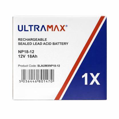 UltraMax 12V 18Ah, NP18-12 Versiegelte Blei-Säure-Batterie